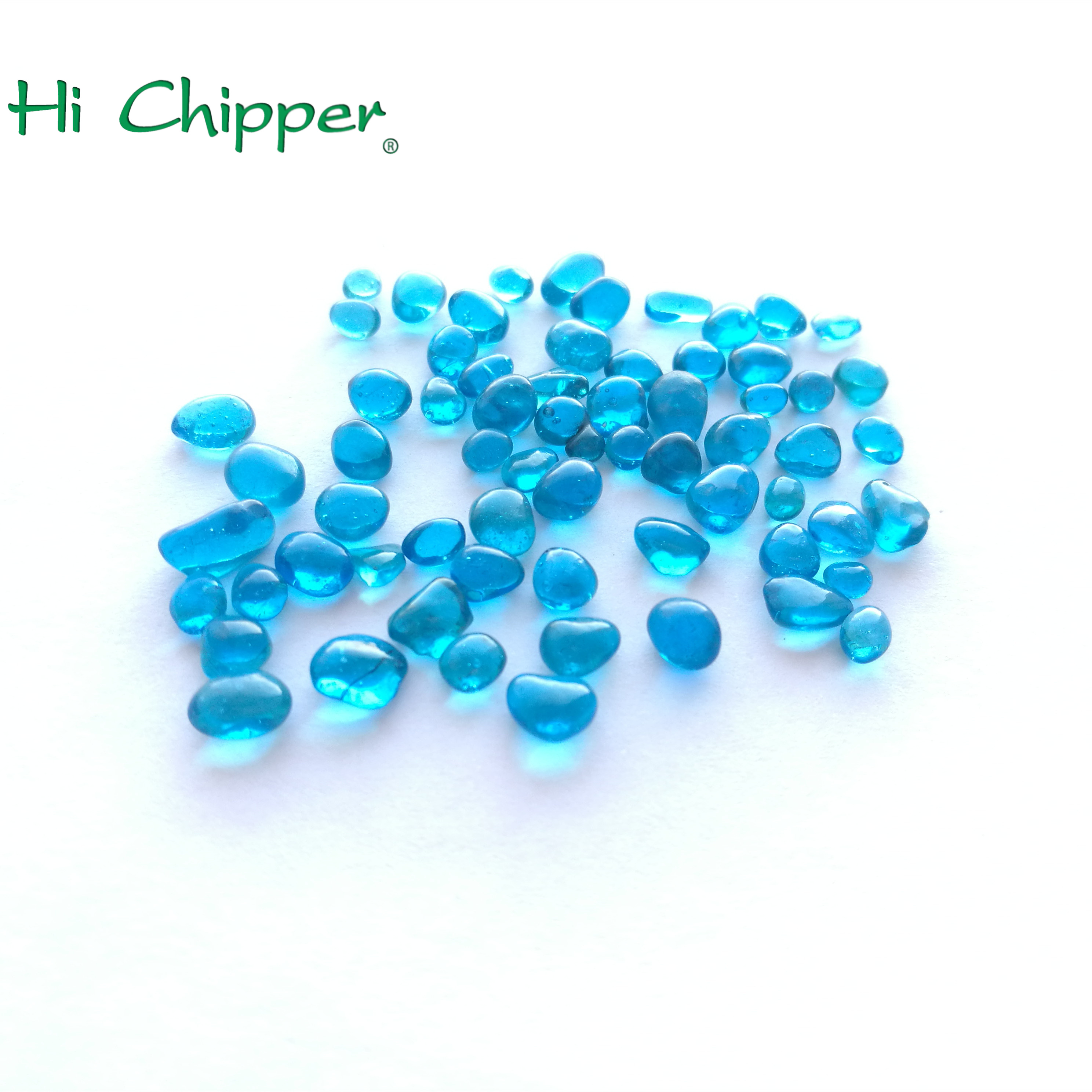 Blue Glass Bead Crushed Glass Used on Swimming Pool Filter Media