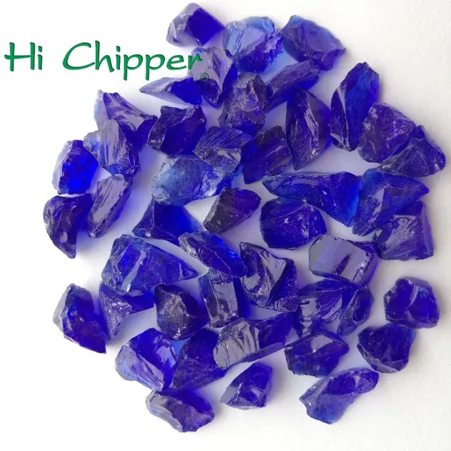 dark blue crushed glass