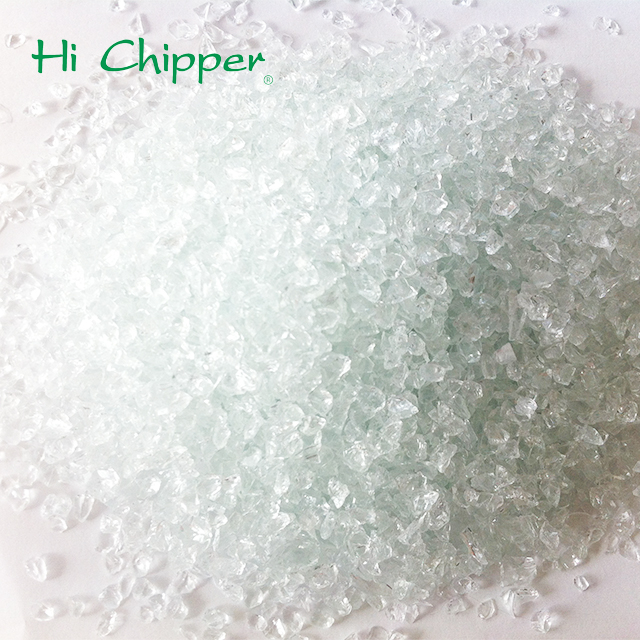 Recycled Crushed Glass Chippings Clear Glass Granule in Swimming Pool Water Filter