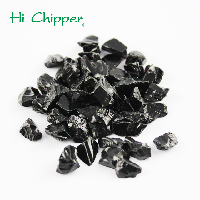 Black Crushed Glass