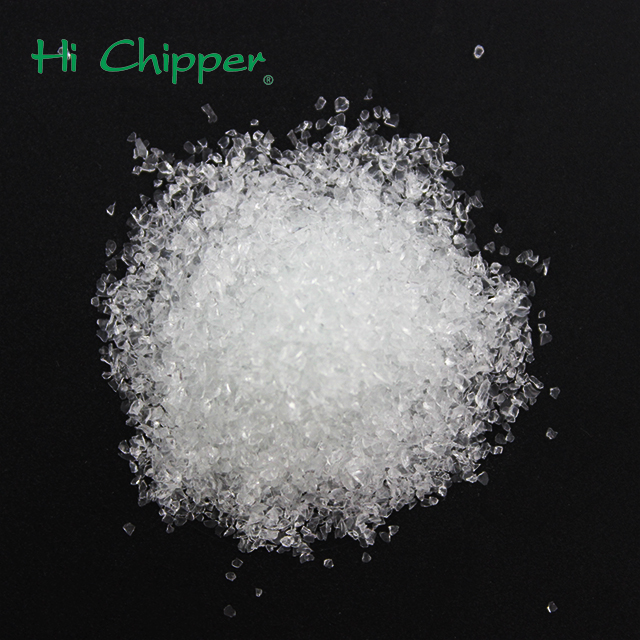 crushed clear glass chipping