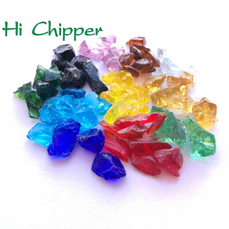 Crushed Colored Glass Stone Mixed Color for Garden Decoration