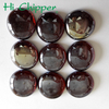 Flat Polished Color Glass Pebbles for Home and Landscaping Decoration
