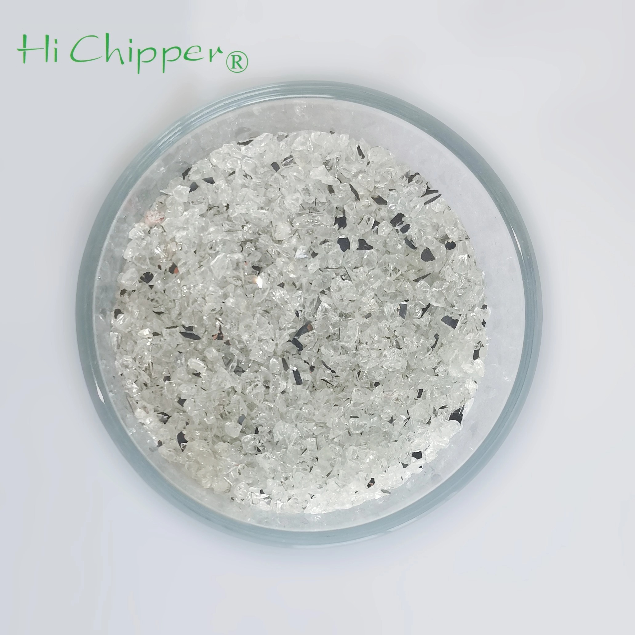 crushed mirror chips