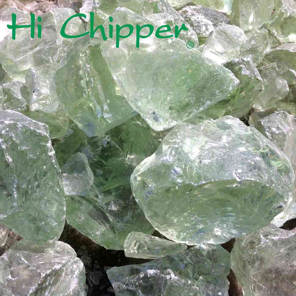 Crushed Colored Decorative Glass Rocks for Landscaping
