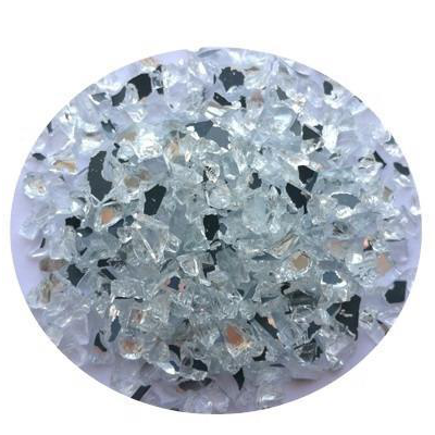 Shards of Double-sided Reflective Mirror Glass in Terrazzo Decoration