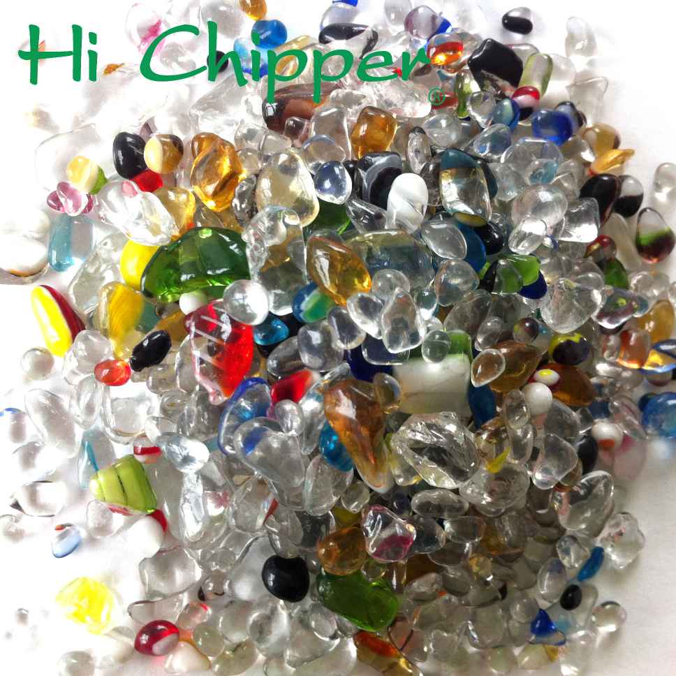 Recycled Broken Glass Chips and Glass Sand Stained Glass for Building Decoration