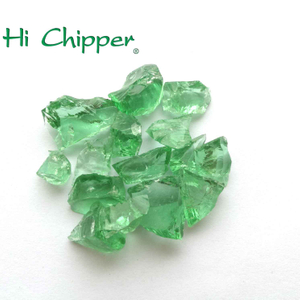 Crushed Green Colored Glass for Home Design Decoration Glass Craft