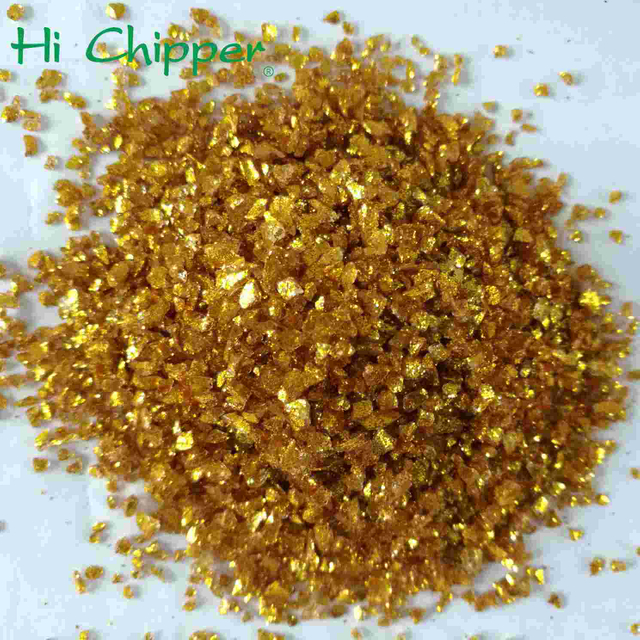 Crushed Glitter Glass Gold for Engineered Stone