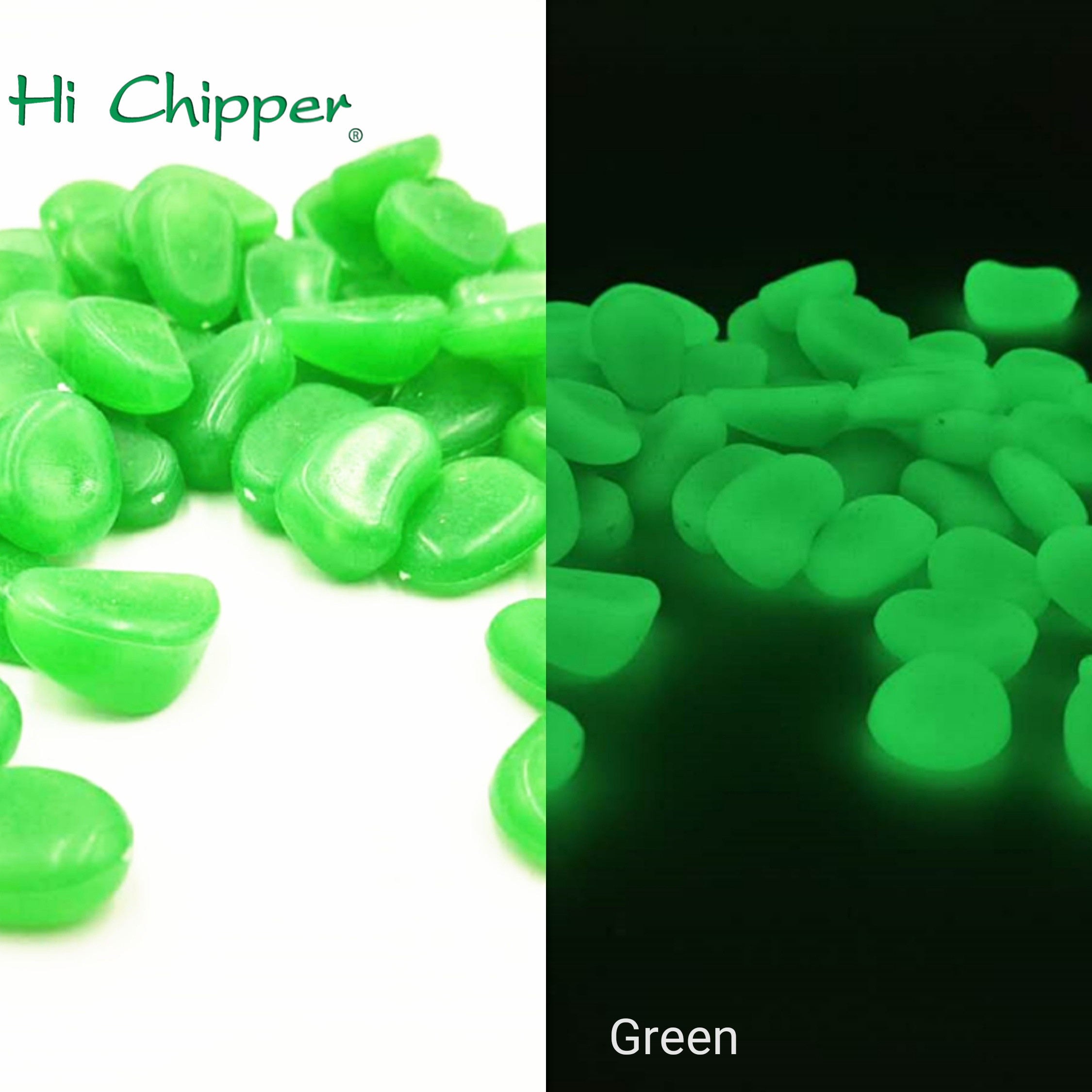 Colored Glow in Dark Crushed Glass Gemstone for Garden Decoration