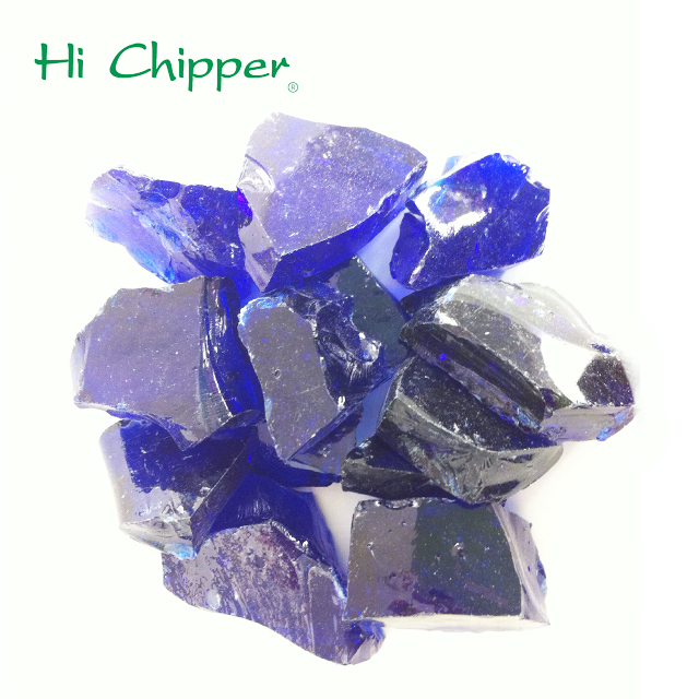 Crushed Colored Decorative Glass Rocks for Fire Pit 