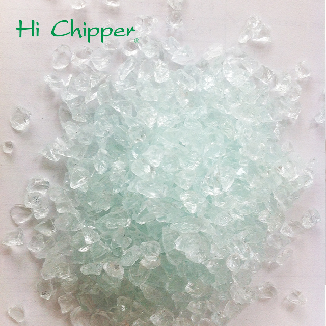 Hi Chipper Crystal Crushed Clear Glass Stones Chips for Swimming Pool