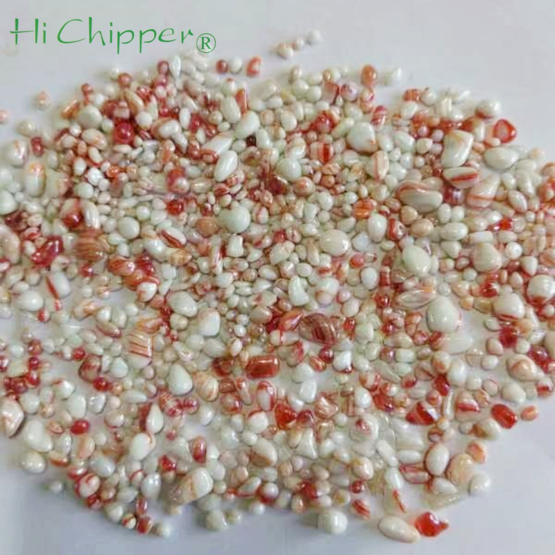 Colored Glass Beads Porcelain Red Glass Beads for Epoxy Terrazzo Countertops